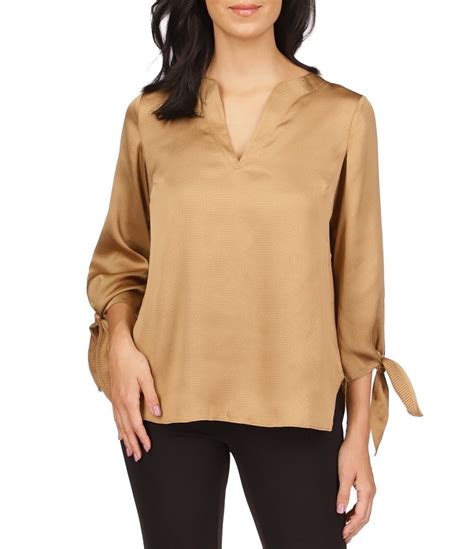 michael kors 3/4 sleeve tops|michael kors sleeveless blouses.